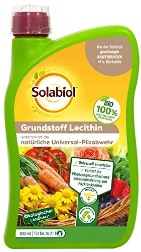 Solabiol Grundstoff Lecithin, natürliche Abwehr von Pilzkrankheiten an Pflanzen, 800 ml Konzentrat