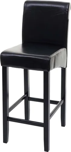 MCW Barhocker MCW-C33 - Moderner Küchenhocker mit hoher Polsterung - Barhocker mit stabilen Holzbeinen und bequemer Lehne für höchsten Sitzkomfort. Ideal für Esszimmer oder als flexible Sitzgelegenheit. Hochwertiges Kunstleder sorgt für ein angenehmes Hautgefühl.
