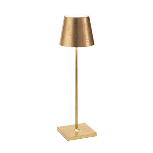 Zafferano Poldina Pro Lampe mit Goldfarbenem Blatt in gold von Zafferano