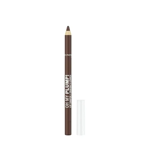 Rimmel London Oh My Plump! Lip Shaper, Lipliner, reich an Peptiden, ultra-cremig, kein Transfer, 1,2 g, 110 Rich Kakao