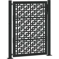 vidaXL Gartentor Schwarz 105x130 cm mit Kreuz-Design - Gartentor aus robustem Stahl mit elegantem Kreuz-Design, ideal für Garteneingänge. Abschließbar und wetterfest, bietet Sicherheit und Stil für deinen Außenbereich.