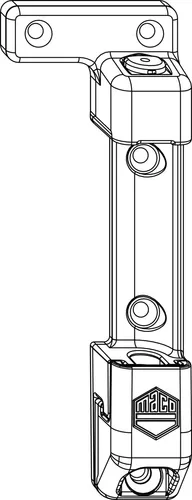 MACO Scherenlager MAMMUT 220 kg, mit 9 mm Tragezapfen, silber, links (210601)