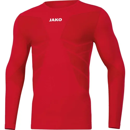JAKO Kinder Longsleeve Comfort Recycelt, Sportrot, XXS - Funktionswäsche aus recycelten Materialien, ergonomisches Design für hohen Tragekomfort und ideal für verschiedene Sportarten.