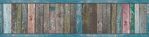 A.S. Création Bordüre Only Borders 10 Borte 5,00 m x 0,13 m blau braun bunt Made in Germany 368601 36860-1