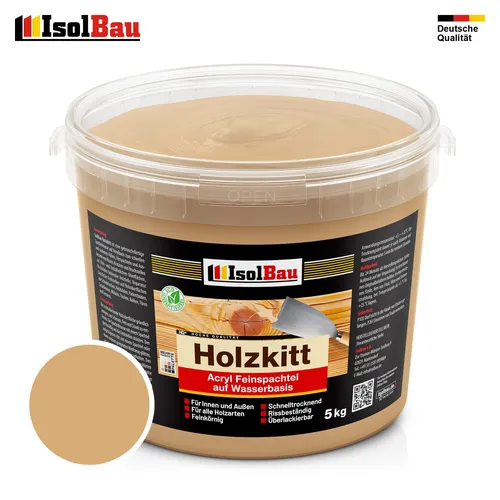 Holzkitt Spachtelmasse Holzspachtelmasse Innen Außen 5 kg Eiche Natur ( Nr. 24 )