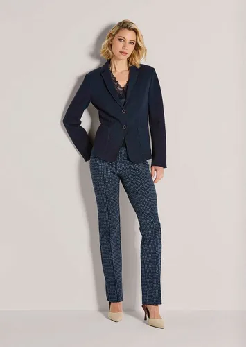 MADELEINE Kurzblazer Stilvoller Einreiher mit Streifen-Detail Blazer mit Reverskragen und langen Ärmeln