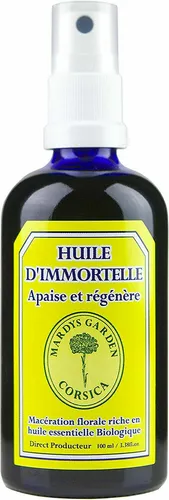 Immortelle Öl 100ml. Natürliches massageöl aus Korsika. Beruhigt und Regeneriert