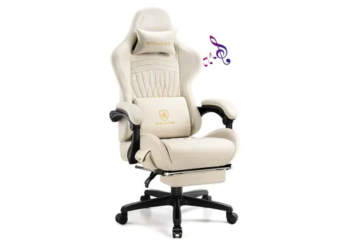 GTPLAYER Gaming-Stuhl ACE PRO - Ergonomischer Bürostuhl mit Hi-Fi Lautsprechern - Bürostuhl mit verstellbarer Rückenlehne bis 150° und integrierten Hi-Fi Lautsprechern für ein beeindruckendes Gaming-Erlebnis. Ideal für stundenlanges Spielen oder Arbeiten.