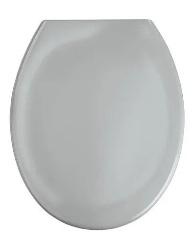 WENKO Premium WC-Sitz Ottana Hellgrau - Hochwertiger WC-Sitz aus antibakteriellem Duroplast mit Easy-Close-Technologie für leises Schließen. Ideal für hohe Beanspruchung in Praxen und Büros, kratzfest und leicht zu reinigen.