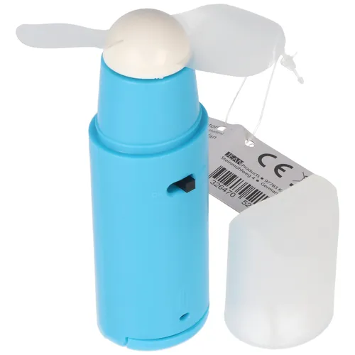 AccuCell Mini-Ventilator mit Deckel, Handventilator, farblich sortiert, inklusive 2x Micro AAA Batterien