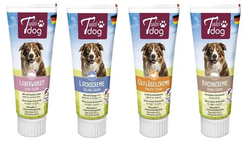 Tubi-DOG Tubidog Set aus 4 verschiedenen Tuben = 48 Stk 3,6kg