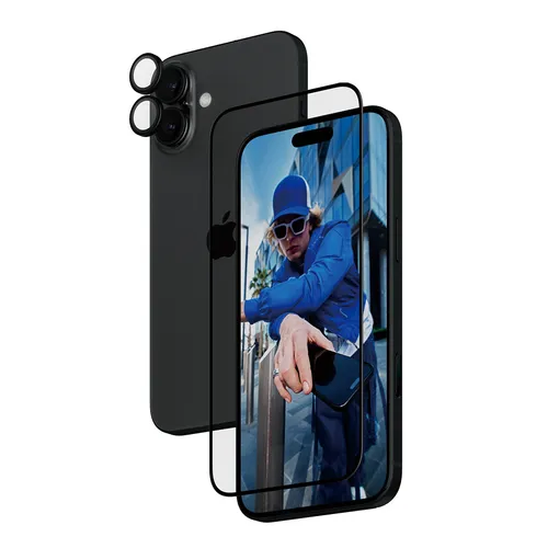 PanzerGlass 2-in-1 Schutzset für iPhone 16 Plus - Schutzhülle und Displayschutz in einem, optimaler Schutz für dein iPhone 16 Plus, kratzfest und stoßabsorbierend.