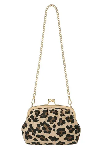 COLLEZIONE ALESSANDRO Umhängetasche Leo Purse, aus echtem Wildleder mit Leo Druck