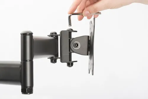 DIGITUS DA-90362 - Befestigungskit (Spannbefestigung für Tisch, 2 Gelenkarme) für 3 Monitore - Schwarz - Bildschirmgröße: 38.1-69 cm (15