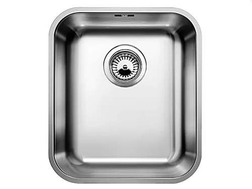 BLANCO SUPRA 340-U Edelstahl Spüle - Unterbauspüle für 40 cm breite Unterschränke, kratzfest und mit großem Beckenvolumen für optimale Nutzung