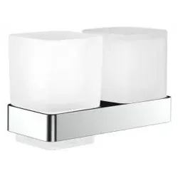 Emco Loft Glashalter 053100101 mit Flüssigseifenspender in silber von Emco