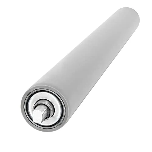 SCHMIDT systemprofile Tragrolle 400mm Ø 42mm Stahl Rollenbahn Untergurtrolle Rolle für Förderband mit Gummiüberzug