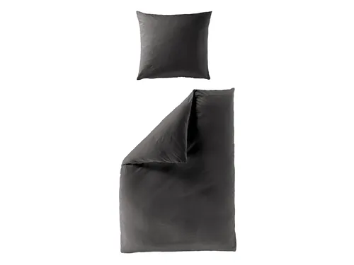 Xxxl Bettwäsche Graphit 240x220 cm - Hochwertige Makosatin-Bettwäsche in Graphit für erholsamen Schlaf. Pflegeleicht und atmungsaktiv, ideal für Allergiker, mit Reißverschluss und bügelleichtem Design.