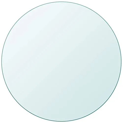 vidaXL Tischplatte aus gehärtetem Glas Ø 600mm in weiß von vidaXL
