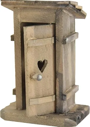 FADEDA Toilettenhäuschen Natur/Höhe:12 cm/handbemalt/detailgetreue Krippen Figuren - Weihnachten Tisch Dekoration Krippe Zubehör