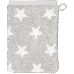 Cawoe Waschhandschuh, Grau, Textil, Grafikmuster, 16x22 cm, Badtextilien, Waschlappen