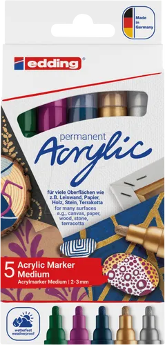 edding 5100 festlich Acrylstift Set in grau von edding