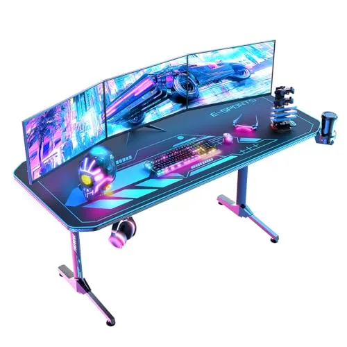Himimi Gaming Schreibtisch 160x75 cm in schwarz von Himimi