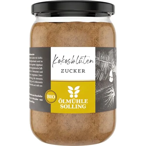 ÖLMÜHLE SOLLING - BIO Kokosblütenzucker | Kokosblütenzucker hergestellt aus dem Nektar der Kokosblütenknospe. Ideal zum Süßen von Kaffee, Tee, Süßspeisen und Backwaren | Inhalt: 350 g