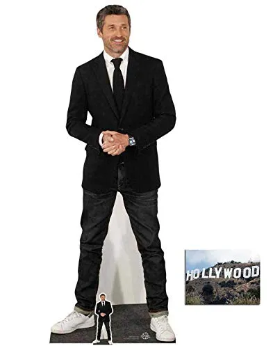 BundleZ-4-FanZ Patrick Dempsey Pappaufsteller in Lebensgröße, 181 cm x 68 cm, inklusive Mini-Ausschnitt und Foto, 20 x 25 cm