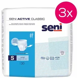 Seni Active Classic Windelhosen - Gr. Small - Inkontinenzeinlagen für Blasenschwäche, bieten hohen Tragekomfort und sicheren Schutz für aktive Nutzer.