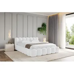 ALTDECOR Polsterbett SENA v1 200x200 mit Matratze H3/H4 und Bettkasten