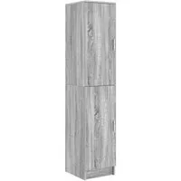 vidaXL Highboard Grau Sonoma 35 x 39 x 168 cm - Elegantes Highboard aus robustem Holzwerkstoff, ideal für modernen Minimalismus. Bietet funktionalen Stauraum für Bücher und Deko, einfach zu montieren und pflegeleicht – eine stilvolle Bereicherung für dein Wohnzimmer.
