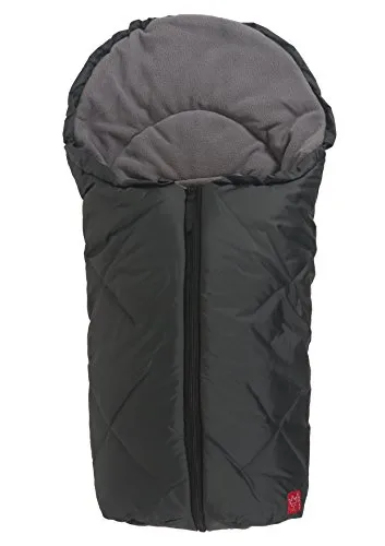 Kaiser Kuschelsäckchen Fleece 80x40, anthrazit/hellgrau - Fußsäcke aus weichem Fleece, passend für alle Baby-Trageschalen der Größe 0 und mit großzügiger Schlitzführung für 3- und 5-Punkt Gurtsysteme.