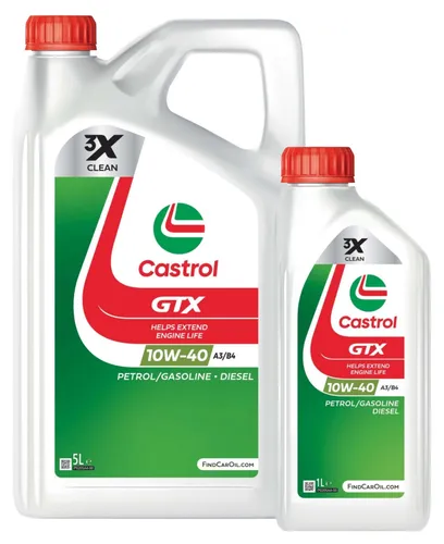 Castrol GTX Öl Motor-Öl 10W-40 6L für Benzin- und Dieselmotoren