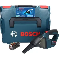 Bosch GAS 12V Professional Akku Staubsauger - Bodenstaubsauger mit extrem kompakter Bauweise, ideal für schwer zugängliche Stellen, inklusive 1x 3,0 Ah Akku und praktischem L-Boxx für einfache Aufbewahrung.