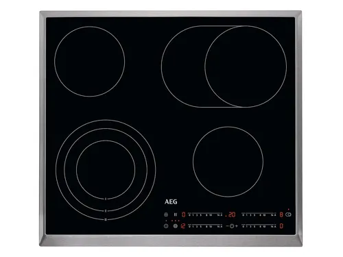 HRB64470XB Autarkes Kochfeld - 60 cm Glaskeramik mit Edelstahlrahmen, modern und vielseitig einsetzbar für Ihre Küche