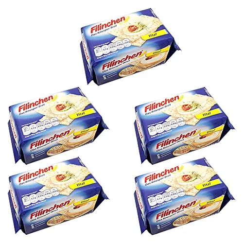 5er Pack Filinchen Das Knusper-Brot Vital 5 x 75 g Snack zuckerarm laktosefrei natriumarm