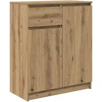 vidaXL Sideboard mit Schublade Artisan-Eiche 71x35x84 cm - Kommode aus robustem Holzwerkstoff mit vielseitigem Design, ideal zur stilvollen Aufbewahrung in jedem Raum und individuell montierbar für maximale Flexibilität.