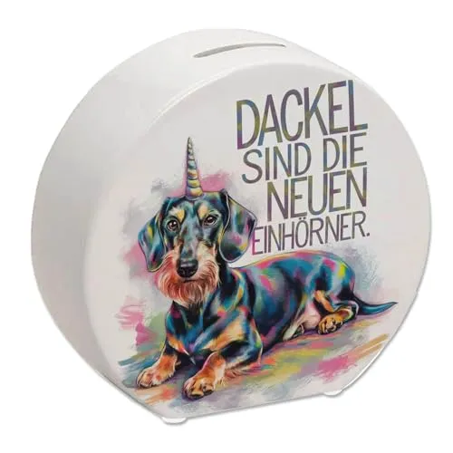 Dackel Einhorn Spardose - Dackel sind Einhörner Lustige Sparbüchse für Dackelliebhaber und Tierfreunde