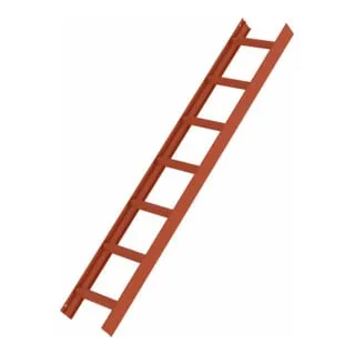 MUNK Dachleiter rot 7 Sprossen - Leiter für alle Dacheindeckungen bis 60° Neigung, aus stabilem Aluminium mit 15 Jahren Qualitätsgarantie, ideal für sichere Arbeiten auf dem Dach.