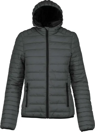 Kariban Damen Steppjacke - Übergangsjacke in Marl Dark Grey, Größe 2XL - Leichte Damen Steppjacke aus 100% Polyamid, ideal für den Herbst und Winter. Komprimierbar in einer praktischen Tasche, mit 2 Reißverschlusstaschen für sicheren Stauraum.