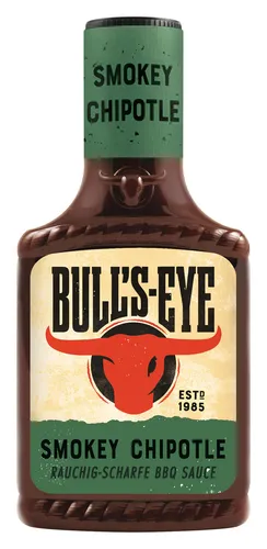 Bulls Eye Smokey Chipotle ist eine rauchig scharfe BBQ Sauce 300ml