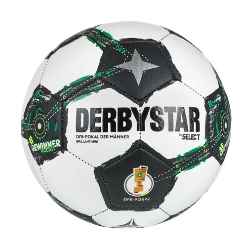 Derbystar Freizeitball DFB MINIball Brilliant v25 (Umfang: 47cm) weiss/schwarz/grün - 1 Stück