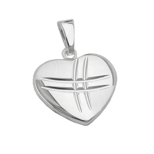 Produktbild Echter 925 Silber Herz-Anhänger für Damen
