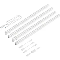 ledscom.de LED Unterbau-Leuchten Rigel, je 87,3cm, mit Schalter (weiß, 42,44W, je 1118lm, 130°) 4er Set