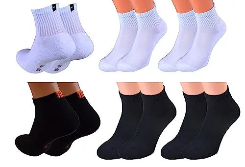 Cocain Sport-Kurz-Socken, Frotteesohle in Schwarz und Weiß - Sportsocken für Damen und Herren, ideal für Freizeit oder Sport, mit weicher Frotteesohle für optimalen Komfort und Schockabsorption.