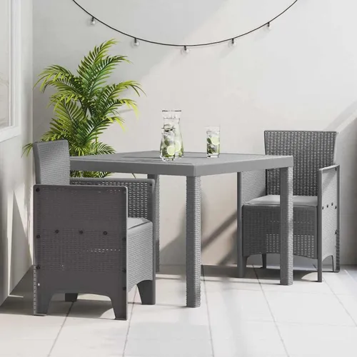 Maison Exclusive Garten Essgruppe 3-teilig Hellgrau