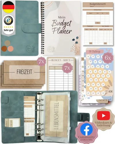 BeginnerBudget Ringbuchkalender: Budget Planner & Haushaltsbuch Starter-Set - Kalender für effizientes Haushaltsmanagement, inklusive 144 Seiten, Spar-Challenges und kostenlosem Videokurs – perfekt für den Einstieg in die Budgetplanung.