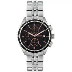 Breil Chronograph Net - Herren Uhr aus versilbertem Stahl - Hochwertige Herren-Chronographenuhr mit 43 mm Gehäuse, 10 ATM wasserdicht, und stilvollem Design. Ideal für modebewusste Männer, die Funktionalität und Eleganz schätzen.
