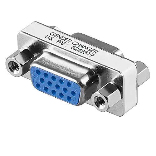 Produktbild BestPlug D-SUB Adapter Verbindungsstück, S-VGA Buchse Kupplung weiblich auf S-VGA Buchse Kupplung weiblich, HD, Metallausführung